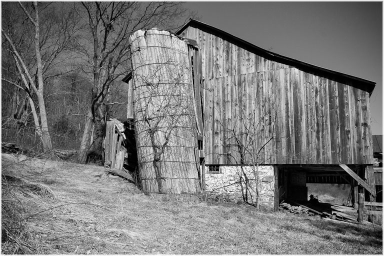 Poconos barn and silo